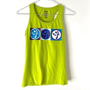 Zumba Wear Lime Green Graphic Tank Top
